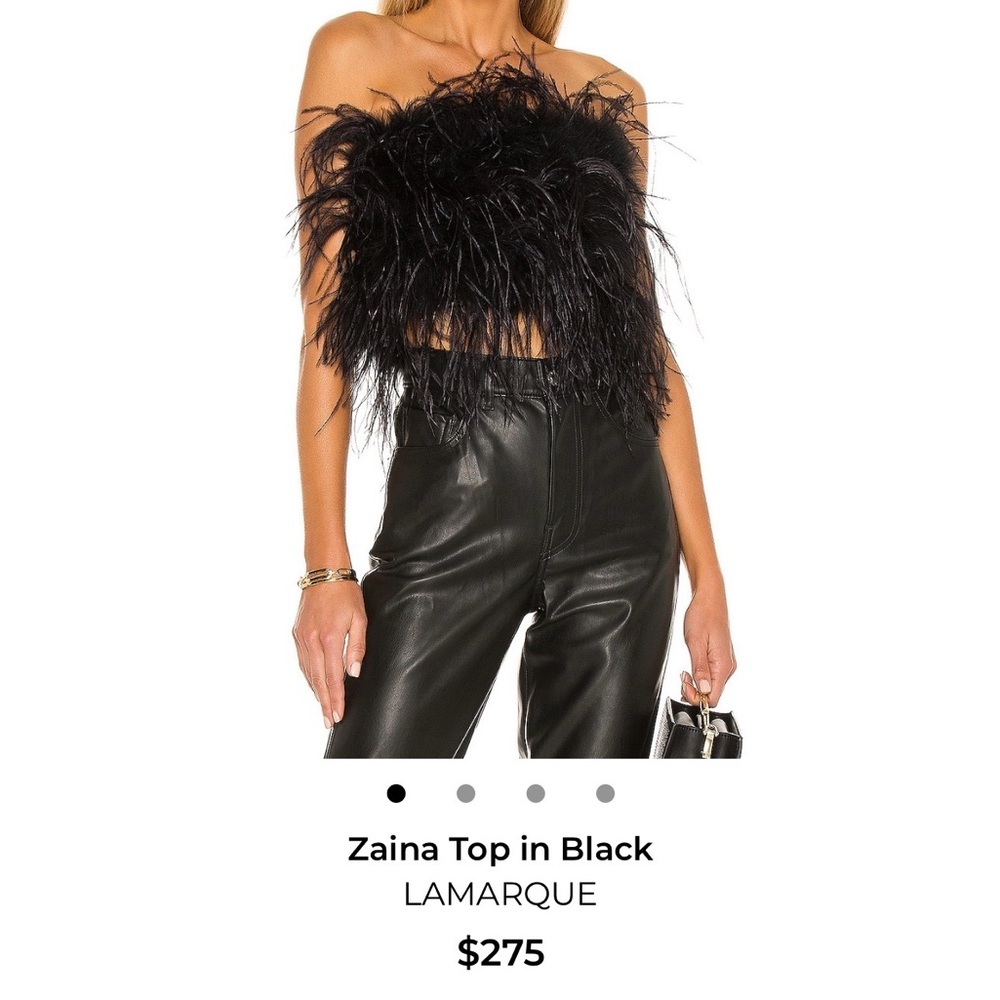 Lamarque Black Feathered top